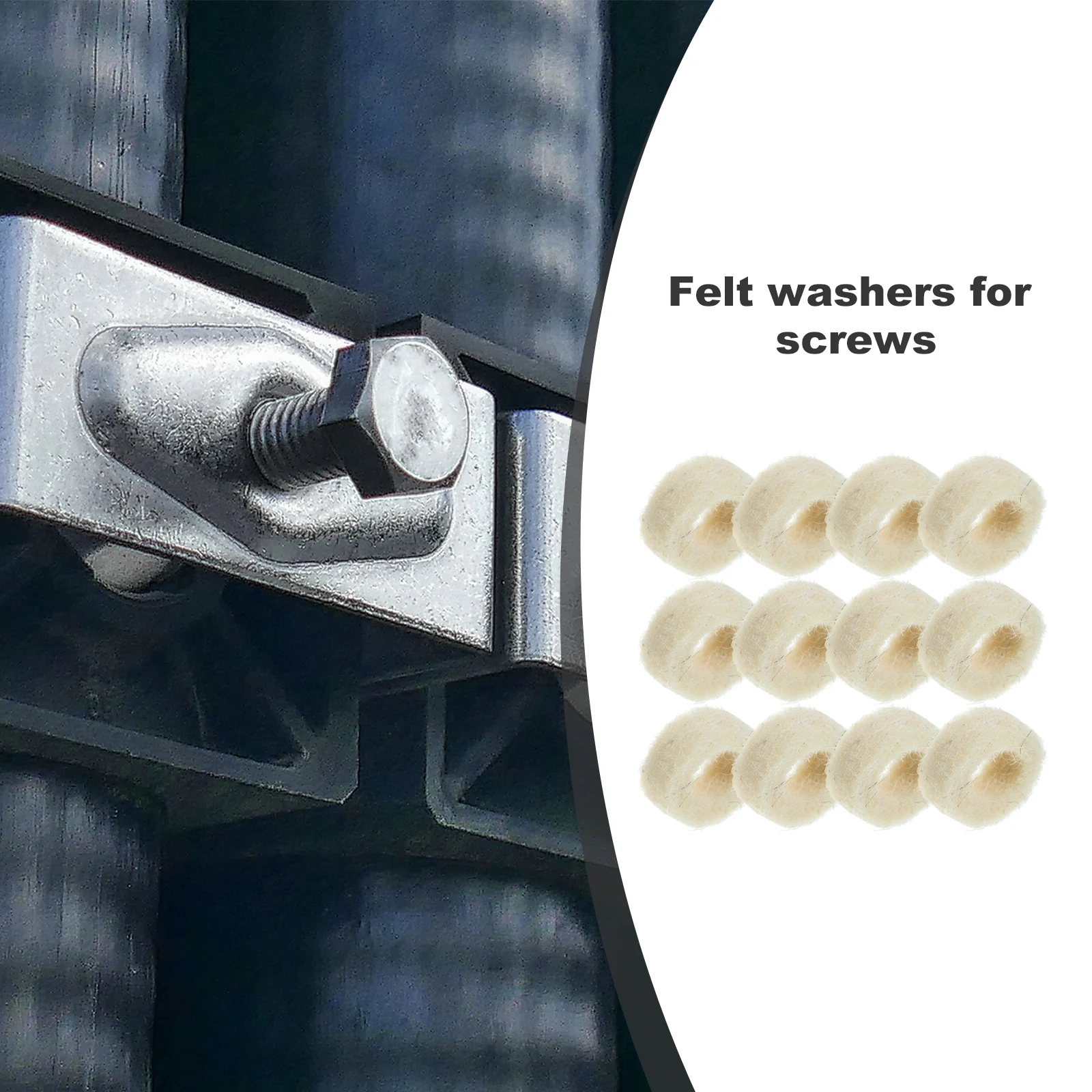 

100pcs Wool Felt Washer 20x5x5mm Oil Sealing Gasket Small Replacement Absorption Felt Washers Bolts Terminals