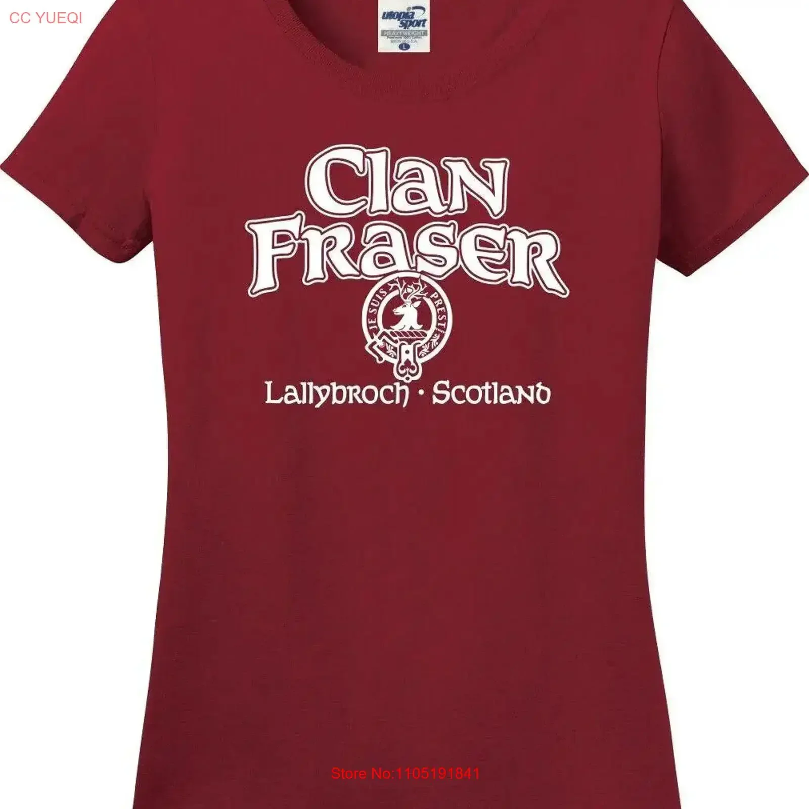 Clan Fraser Lallybroch Scotland Crest Missy Fit Ladies T Shirt S 3X vintage Washed streetwear Casual Breathable fashion