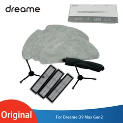 Original Dreame D9 Max Gen2 Robot Vacuum Accessories Main Brush Side Brush Hepa Filter Mop Rag Replacement spare parts