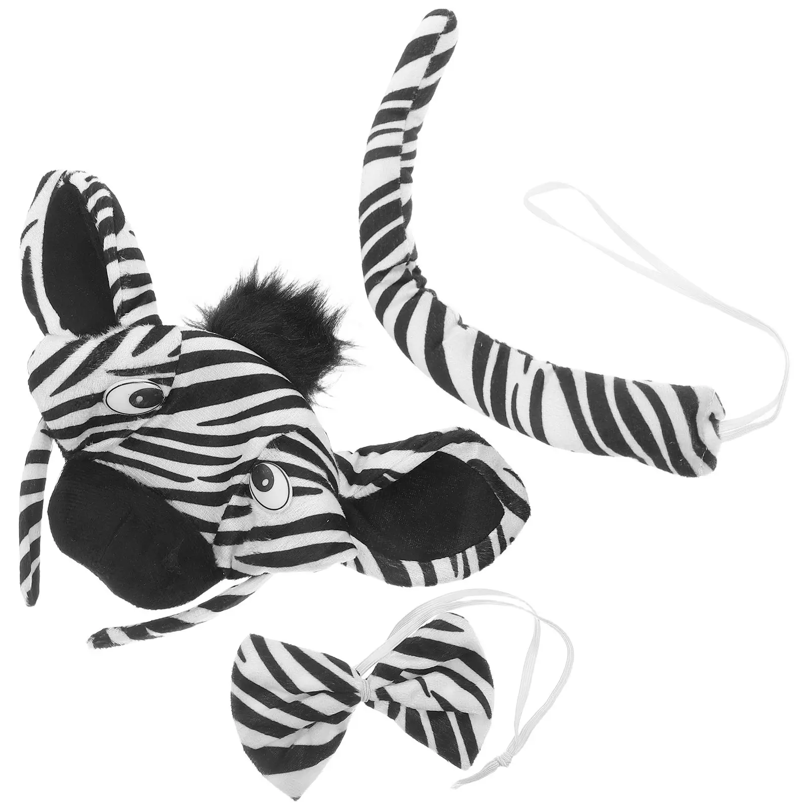 

Zebra Dressed Headband Cartoon Animal Headdress Adjustable Fit Comfortable Material Party Masquerade Halloween Costumes Kids