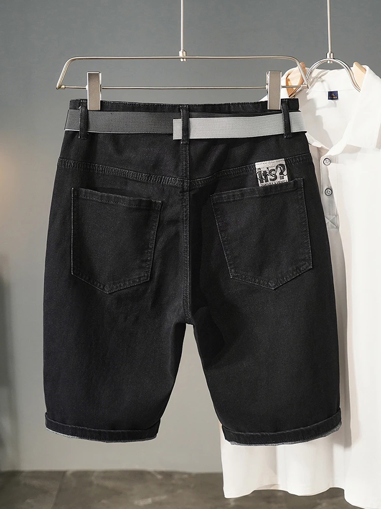 

Летние тонкие джинсовые брюки, мужские модные брендовые орты с пятиточечной прошивкой, новинка 2024, корейская версия, универсальная, износостойкая