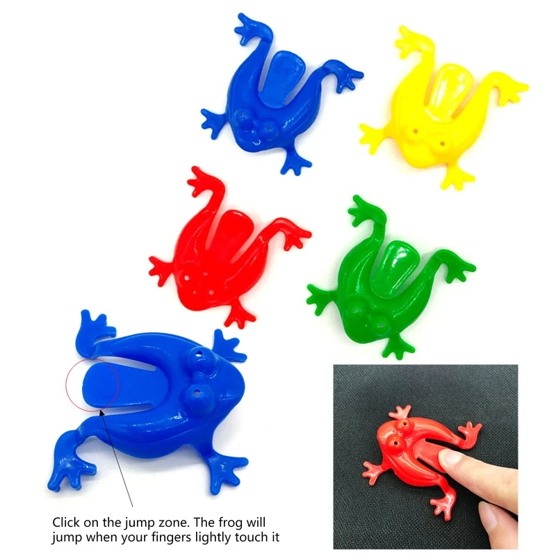 

24Pcs/set Funny Plactic Jumping Frog Toys Finger Ejection Animals Competitive Battle Game for Children Party Toy Party Favors