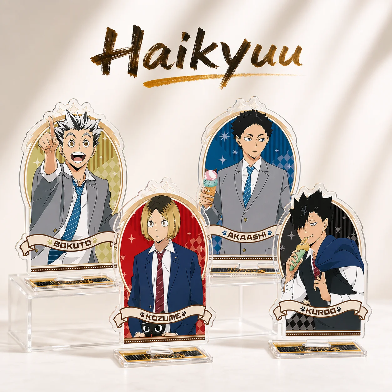 Haikyuu Anime Acrylic Stand Volleyball Character Figure Display Decor Gift For Manga Fans Keychain Accessories Desk Ornaments