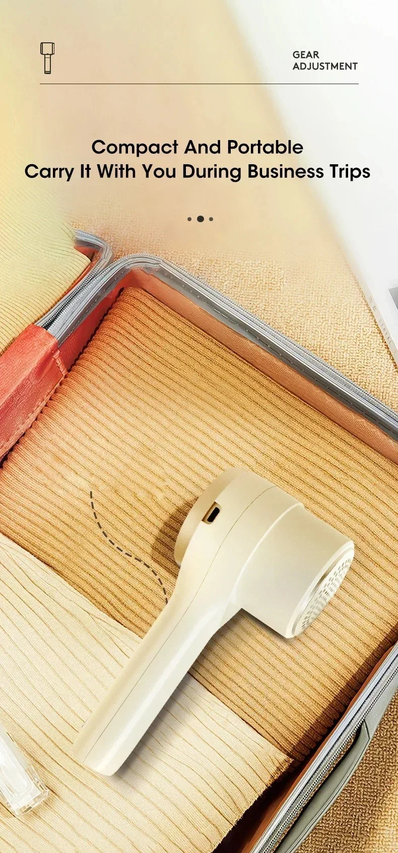 Wiederaufladbarer Tragbarer Elektrischer Fusselentferner Stoffrasierer für Kleidung Flusen- und Haarballen-Entferner – Detail 3
