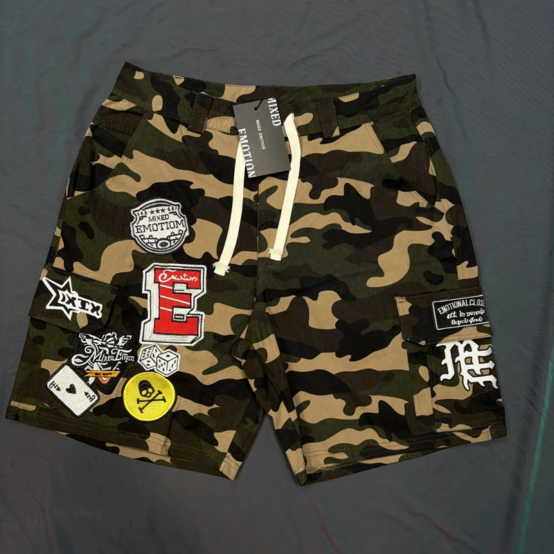 

Fashionable Camouflage Style Sports Shorts Men Women High Quality Embroidered Logo Casual Shorts