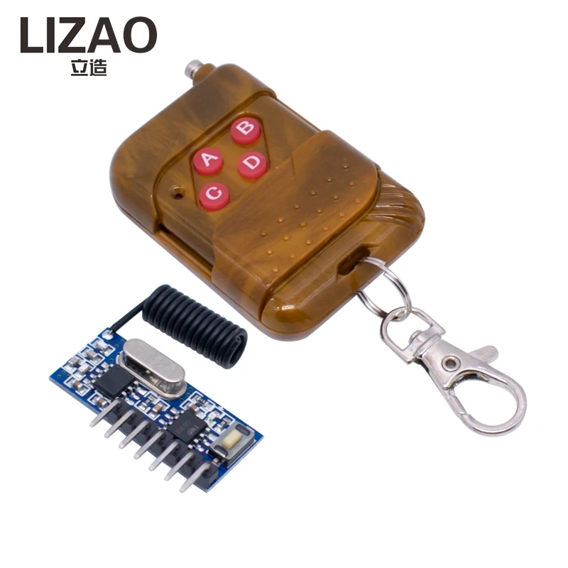 LIZAO 433Mhz RF Remote Control Module Transmitter Receiver with Antenna for Arduino DIY Motor Light Control