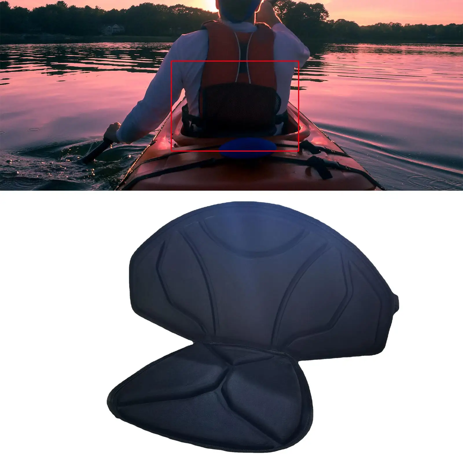 

Kayak Seat, Fishing Boat Seat with Back Support Cushion for Fishing Boats Canoes Kayaks