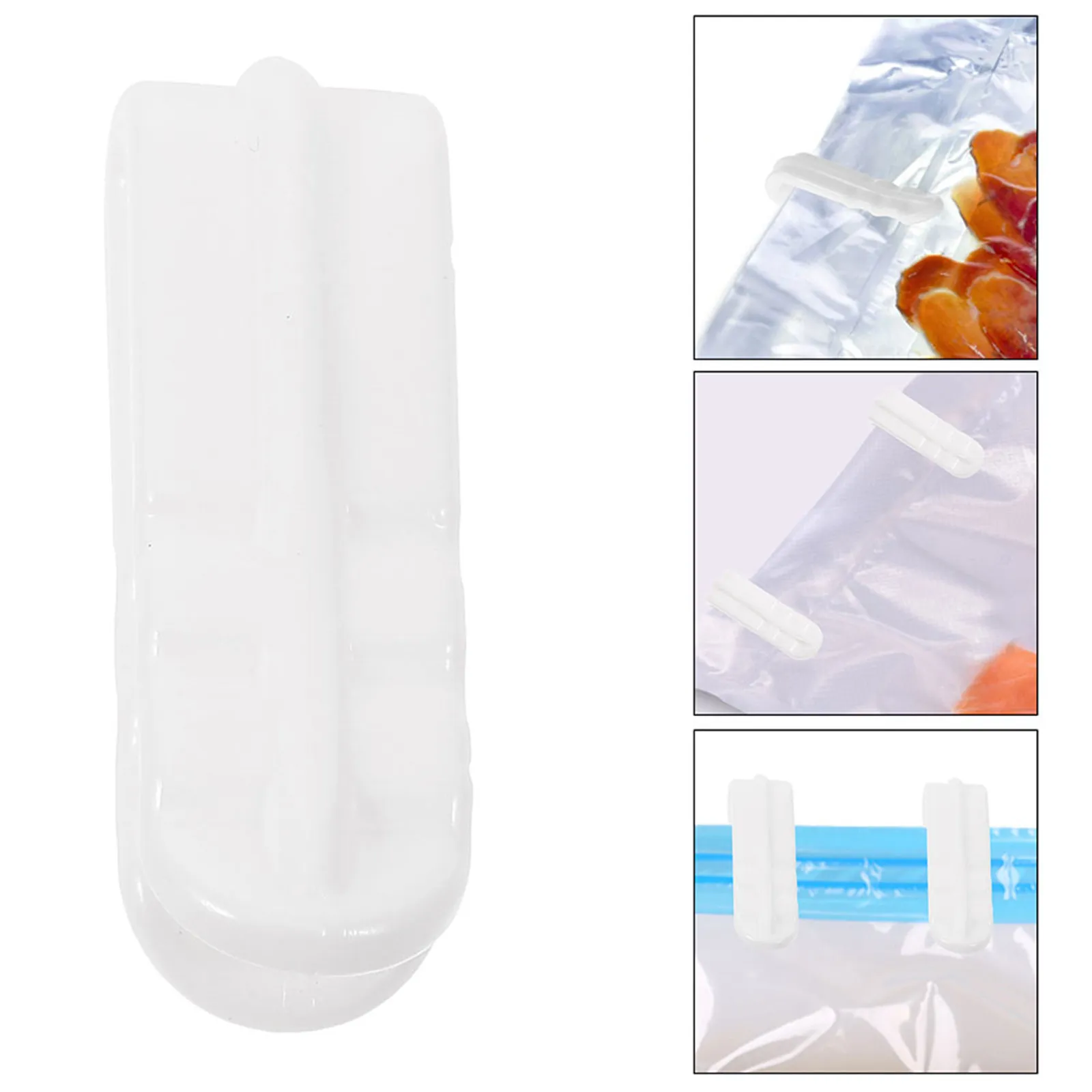 12Pcs Vacuum Bag Seal Clips Reusable Airtight Compression Plastic Clips for Food Snack Freezer Bags Pantry Organizer
