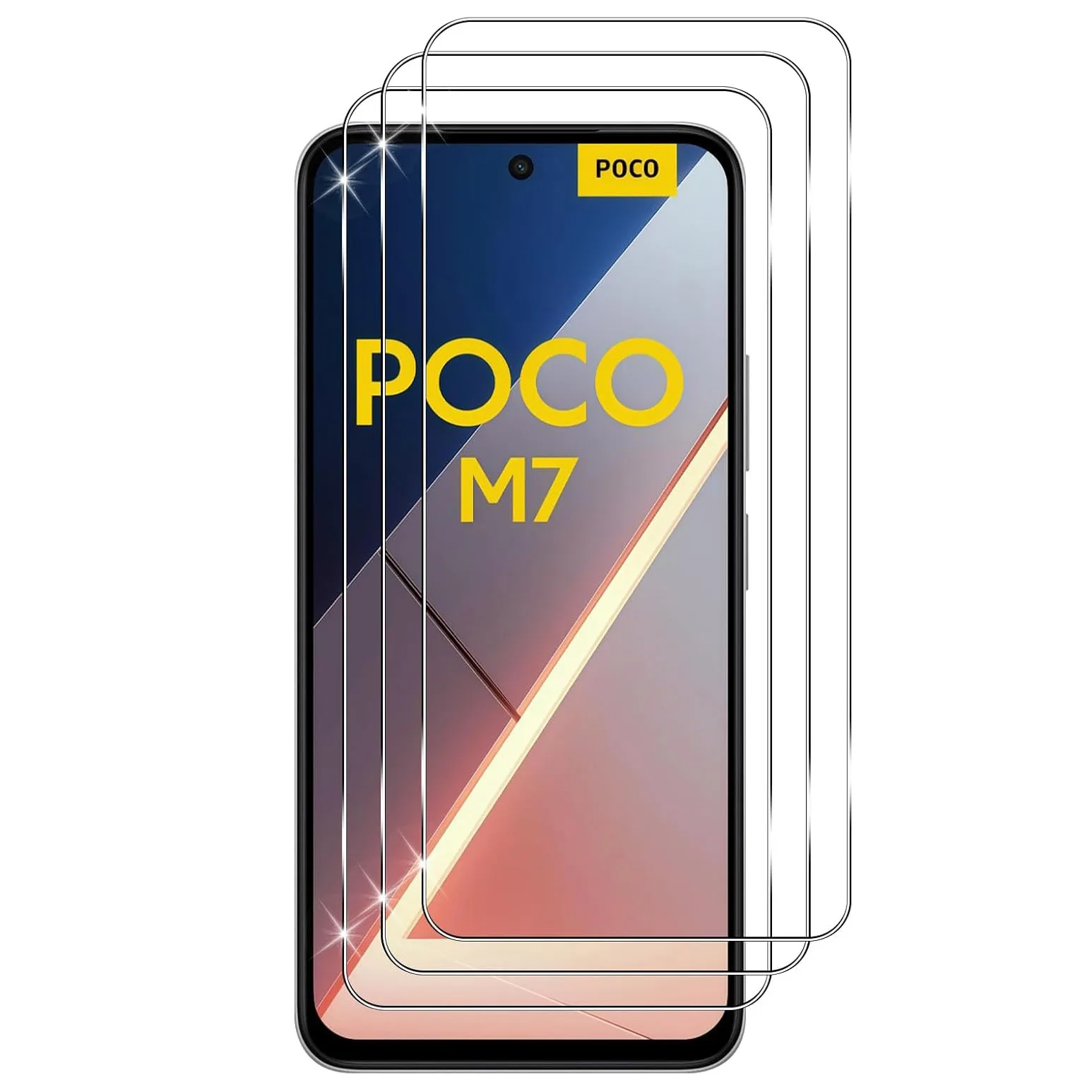

3pcs Tempered Glass Screen Protectors For Poco M7/Poco M7 Plus/Poco M7 pro 5G Glass Film