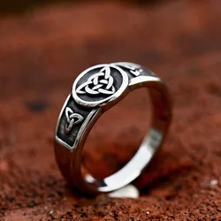 BEIER 2023 New Unique Design 316L Stainless Steel Viking Knot Celtic Knot Ring For Men High Quality Jewelry Wholesale Gift Party
