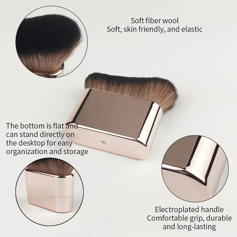 1pcs Face Cosmetic Makeup Brush Professional Large Kabuki Brush Wave Shaped Blush Powder Contour Silhouette Brush Women