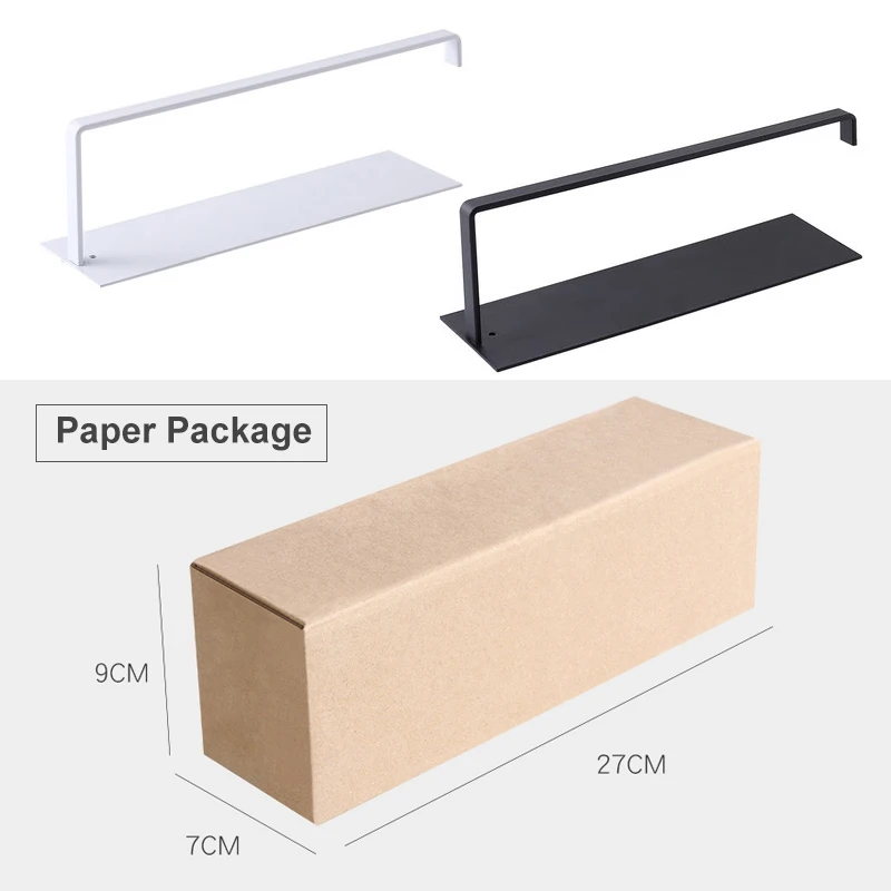 Non Perforated Paper Towel Hanger Roll Paper Holder Fresh Film Storage Rack Wall Hanging Shelf Kitchen Accessories