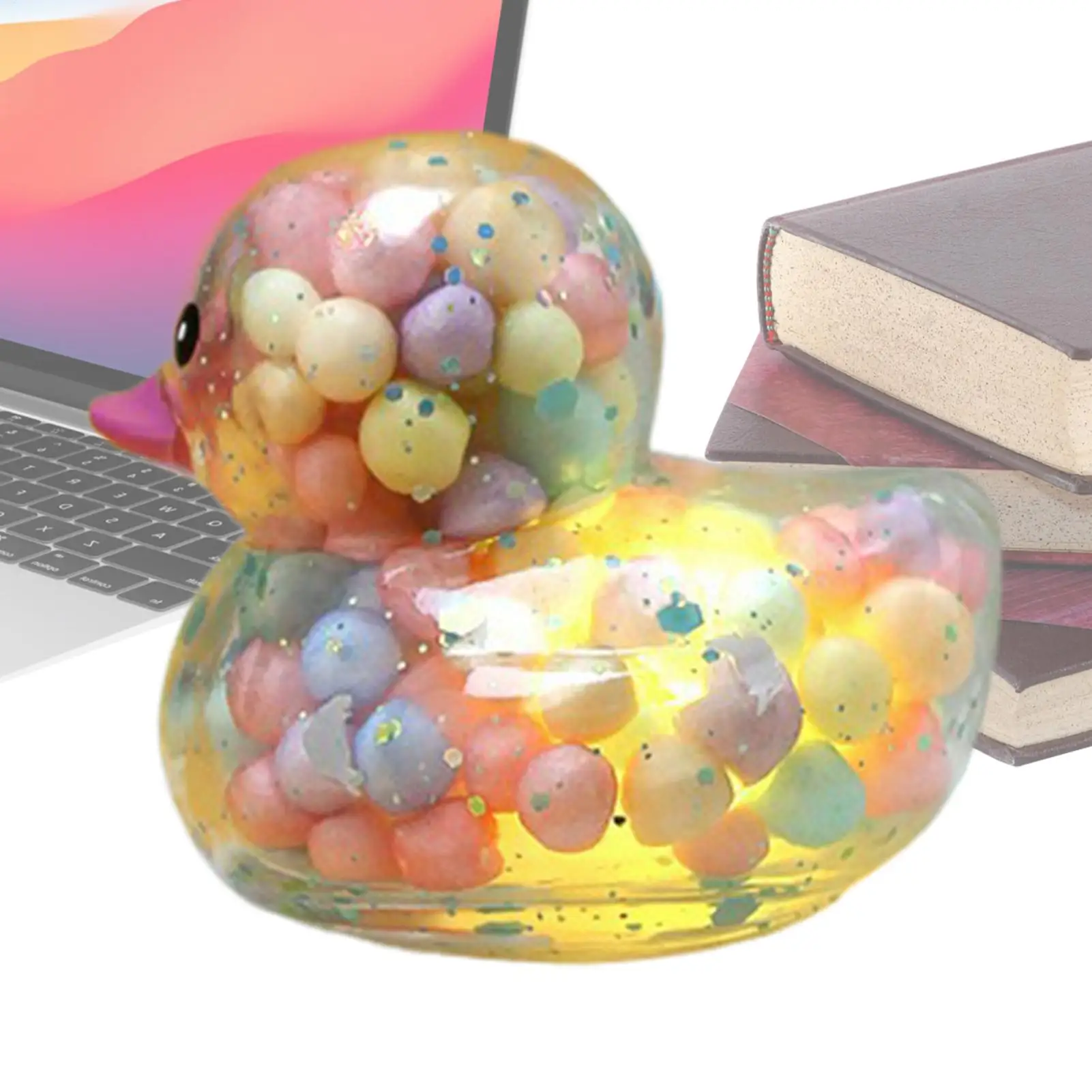 LED Mini Ducks Children's Toy Classroom Prizes Goodie Bag Stuffers LED Glowing Duck For Boys Girls Nursery Bedroom Desk Travel