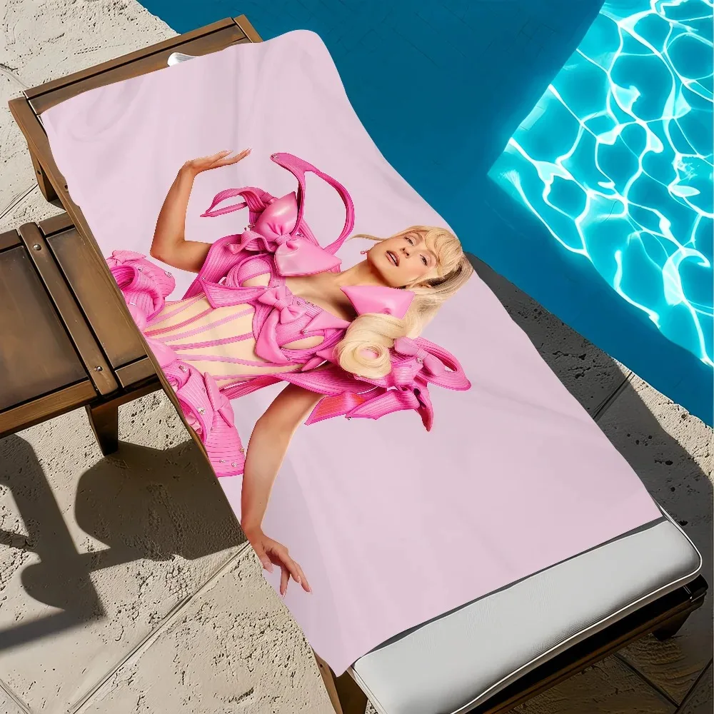 

3D Singer M-Meghan-ES T-Trainor Swimming Towel,Quick-Dry Soft Ultra-Fine Fiber Lightweight Beach Towel,Boy and Girl Summer Gift