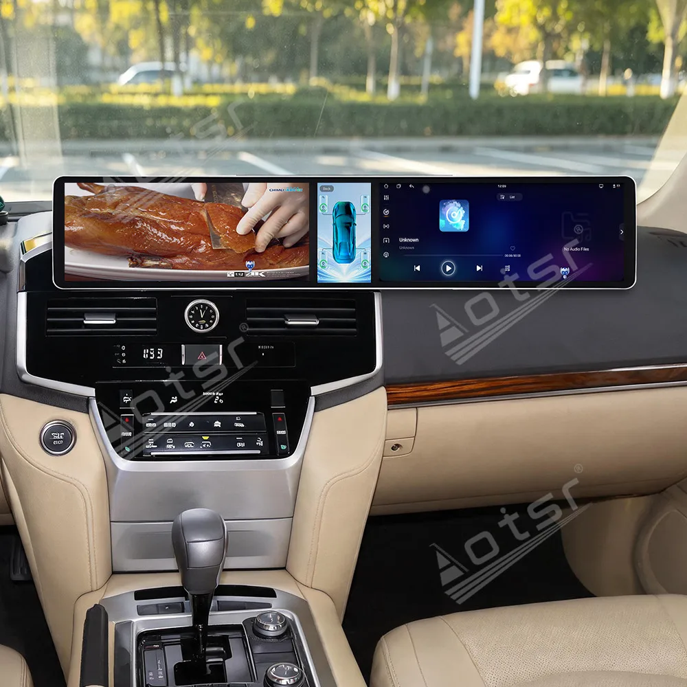 Triple Screen Android Radio For TOYOTA Land Cruiser 2016~2022 Car Stereo CarPlay Android Navigation Multimedia Player Head Unit