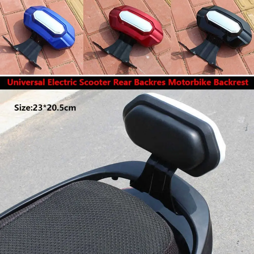 New Universal Electric Scooter Rear Backrest Stainless Steel Durable Back Rest Pad Passenger Seat Cushion