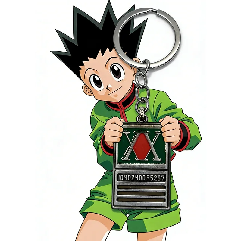 Hunter x Hunter Anime GON FREECSS Classic Hunter License Metal Card Tag Keychain - Collectible Cartoon Fans Jewelry Accessories image 5