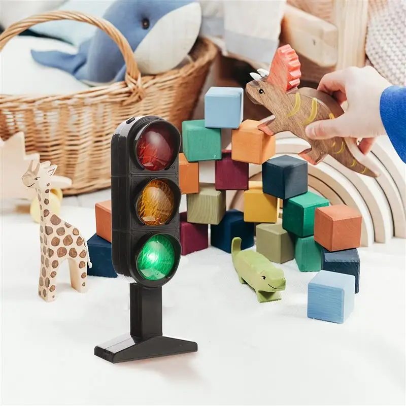 Verkeerslicht Kindermodel Signsplay Lamp Mini Stoplichten Kinderen Teken Road Set Signaal Doe alsof Safetyeducation Living Gesimuleerd