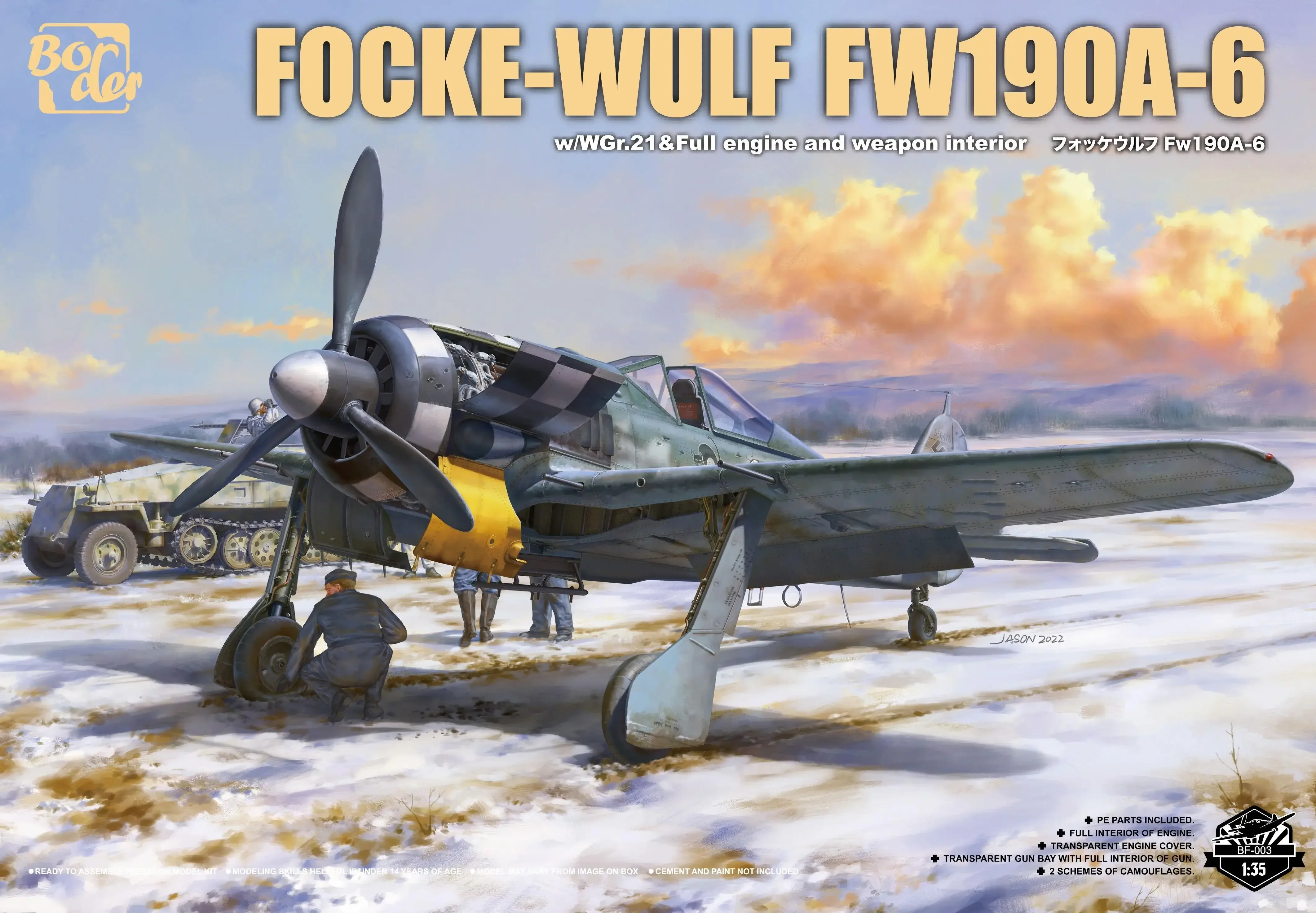 

Border BF-003 1/35 Focke-Wulf FW190A-6 w/WGr.21 & Full Engine & Weapon Interior