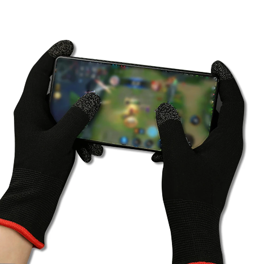 Cubierta a prueba de sudor, funda para el dedo, guantes para juegos sensibles al tacto, guantes para la yema del dedo, funda para el pulgar para juegos, cubierta para los dedos del juego