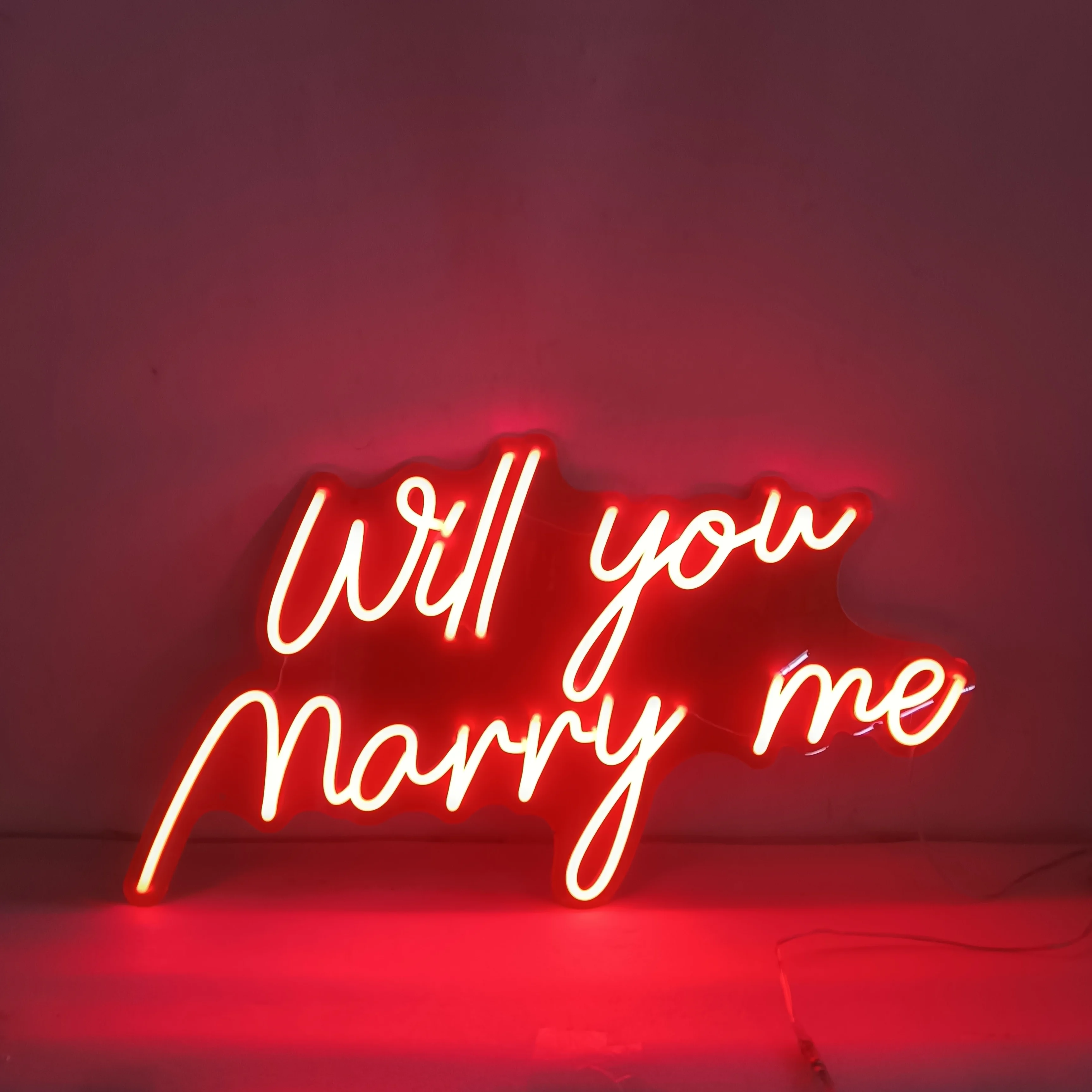 

Will You Marry Me Neon Sign Custom Wall Decor No MOQ Neon Light Sign Wedding Party Room Decor