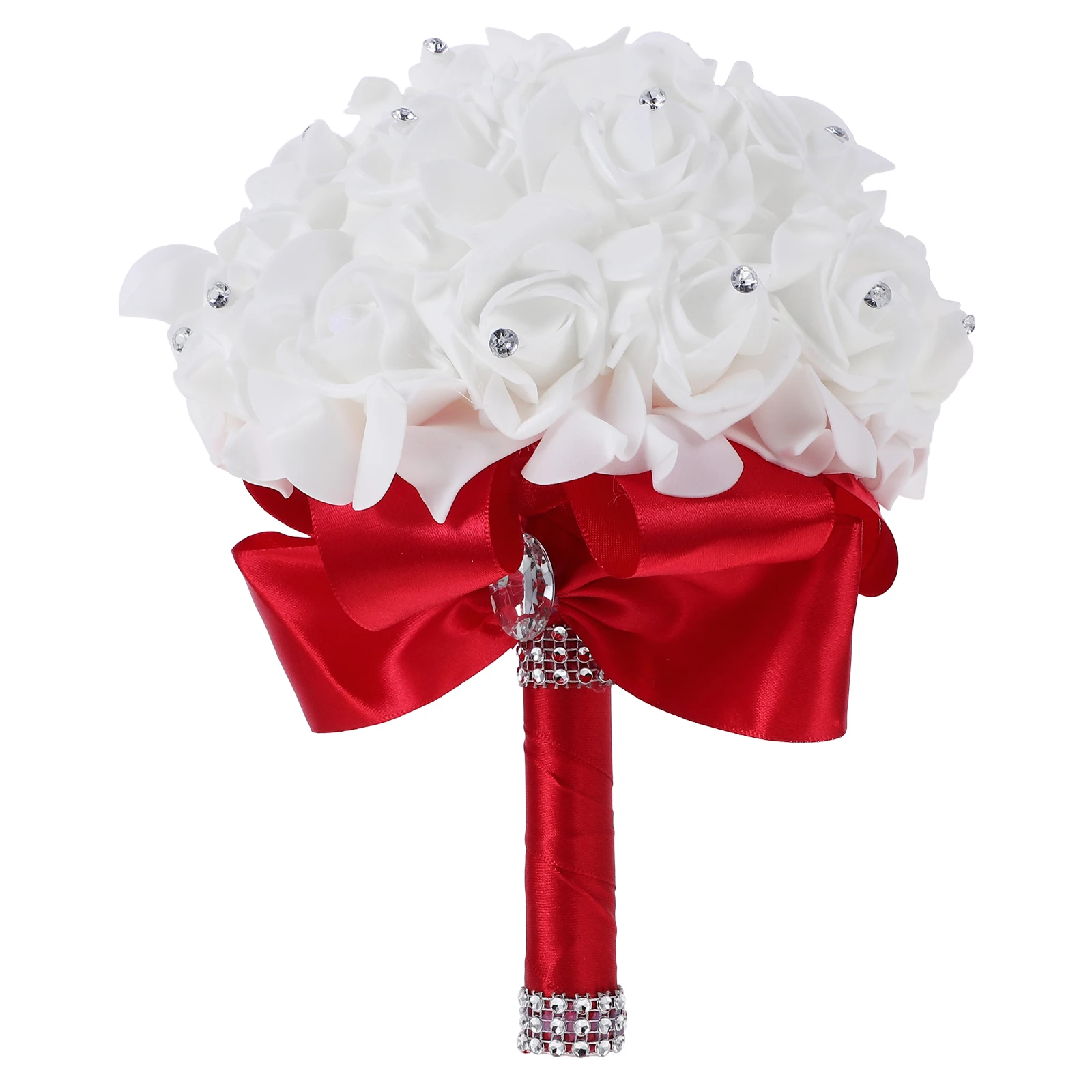 

1pc Artificial Flower Bouquet Bridal Wedding Hand Bouquet For Bride Table Decor Tossing Rustic Fake Floral Arrangement