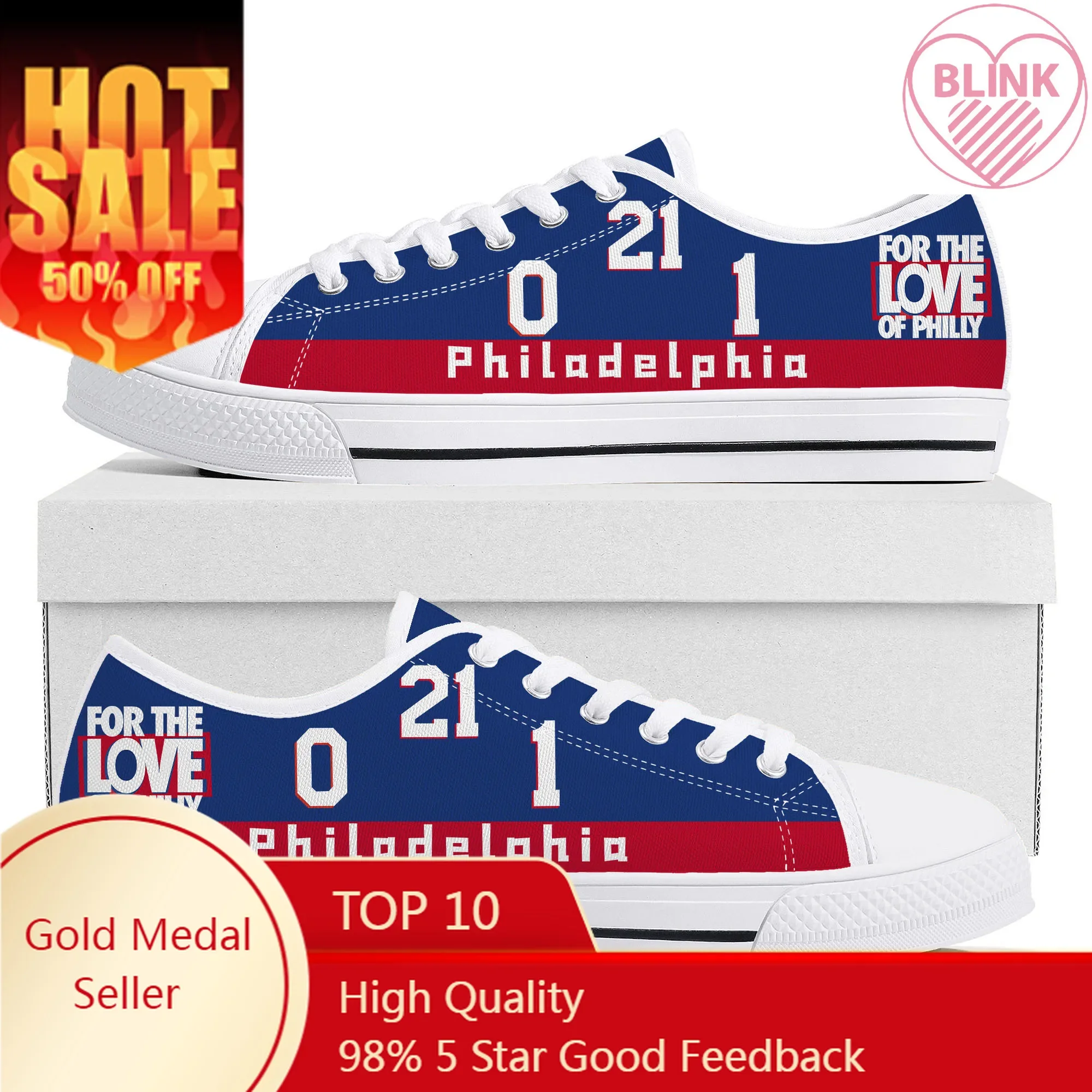 Philadelphia Number 21 1 0 For the Love of Philly Low Top Sneakers Mens Womens Teenager Canvas Sneaker Casual Custom Made Shoes