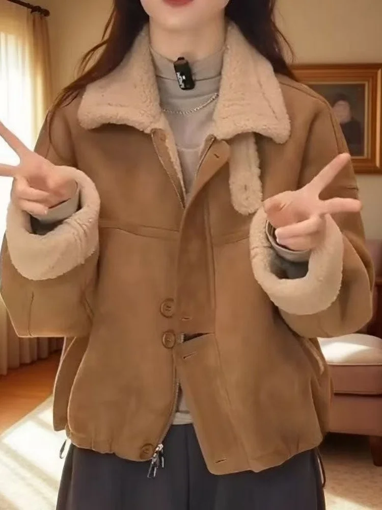 

Американское ретро i Color Faion ort Jaet, женское зимнее новое повседневное одинаковое пальто, топ из качественного материала, длинная пуговица све...