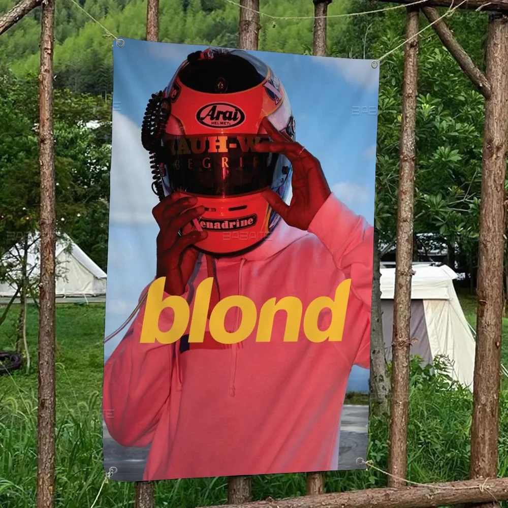 A-Frank_Ocean Poster Blond High End Quality Banner Printing Artistic Atmosphere Style Camping Flag