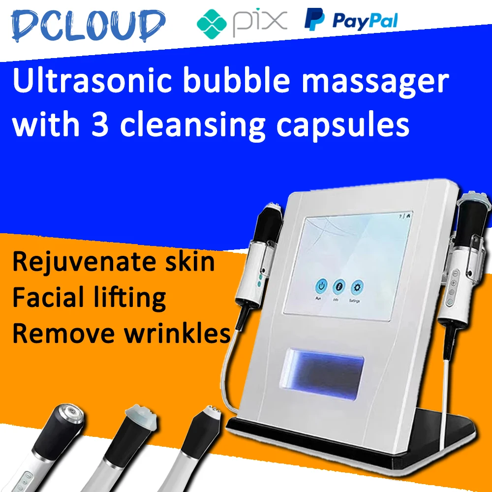 3 In 1 RF Ultrasonic Bubble Oxygenation Skin Care Equipment Oxygen Facial for Facial rejuvenation Oxygen Massage Machine