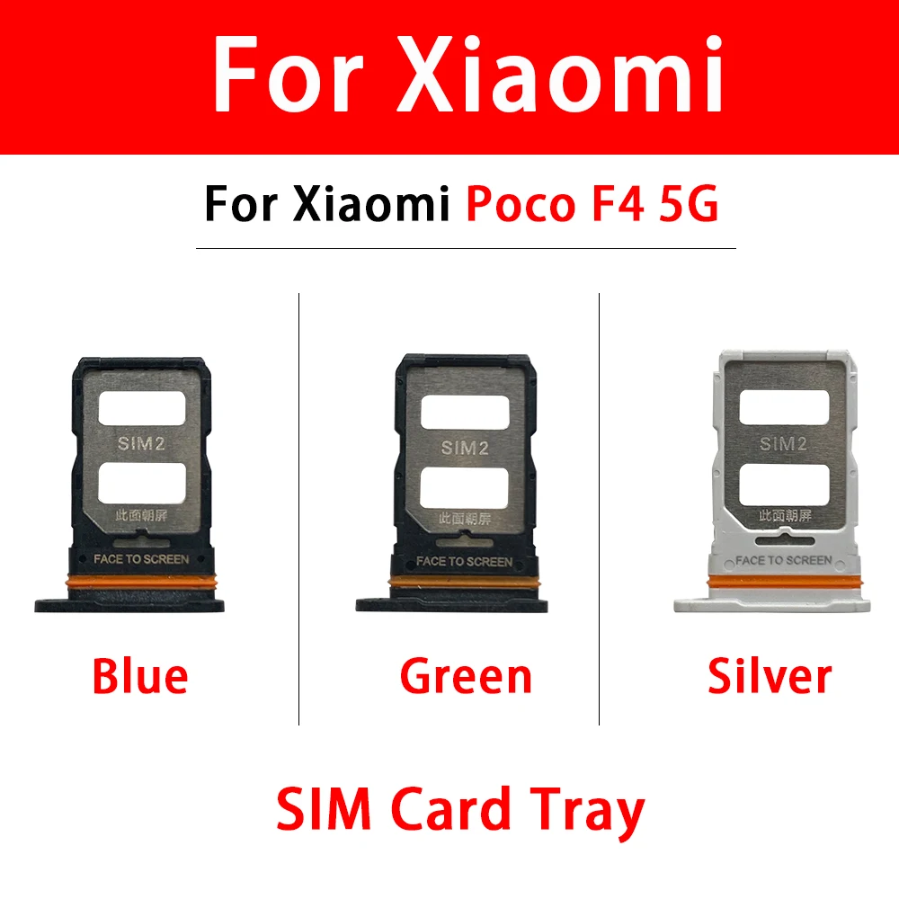 10Pcs\Lot Tested Well For Xiaomi Poco F3 X3 X4 GT F4 5G Mobile Phone New Lateral SIM Card Tray Chip Slot Holder Pocket