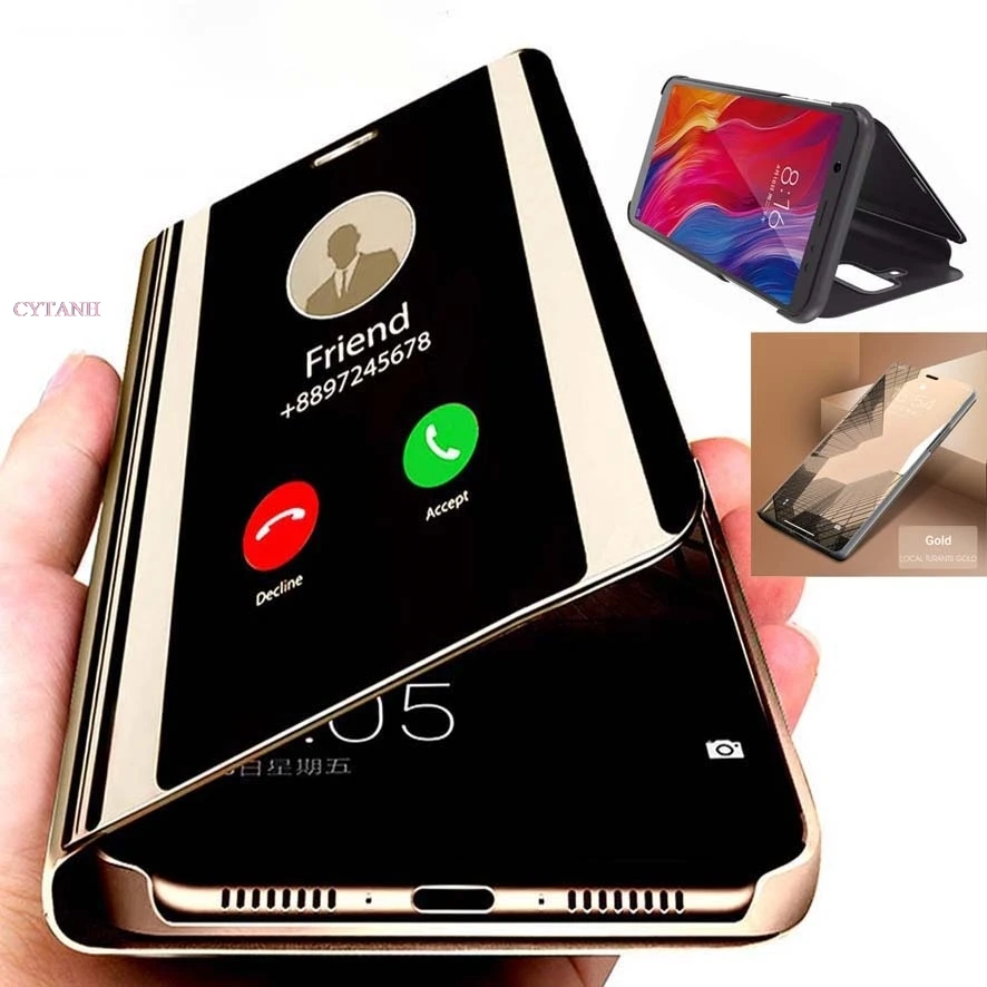 Smart Flip Phone Case For iPhone 14 X XR XS 5 5S SE 7 8 6 6S Plus 11 12 13 Pro Max 2020 Mirror Window Standing Holder Cover