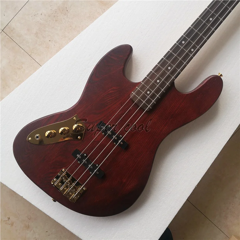 Left-Handed Bass Guitar Matte Finish Customized Product