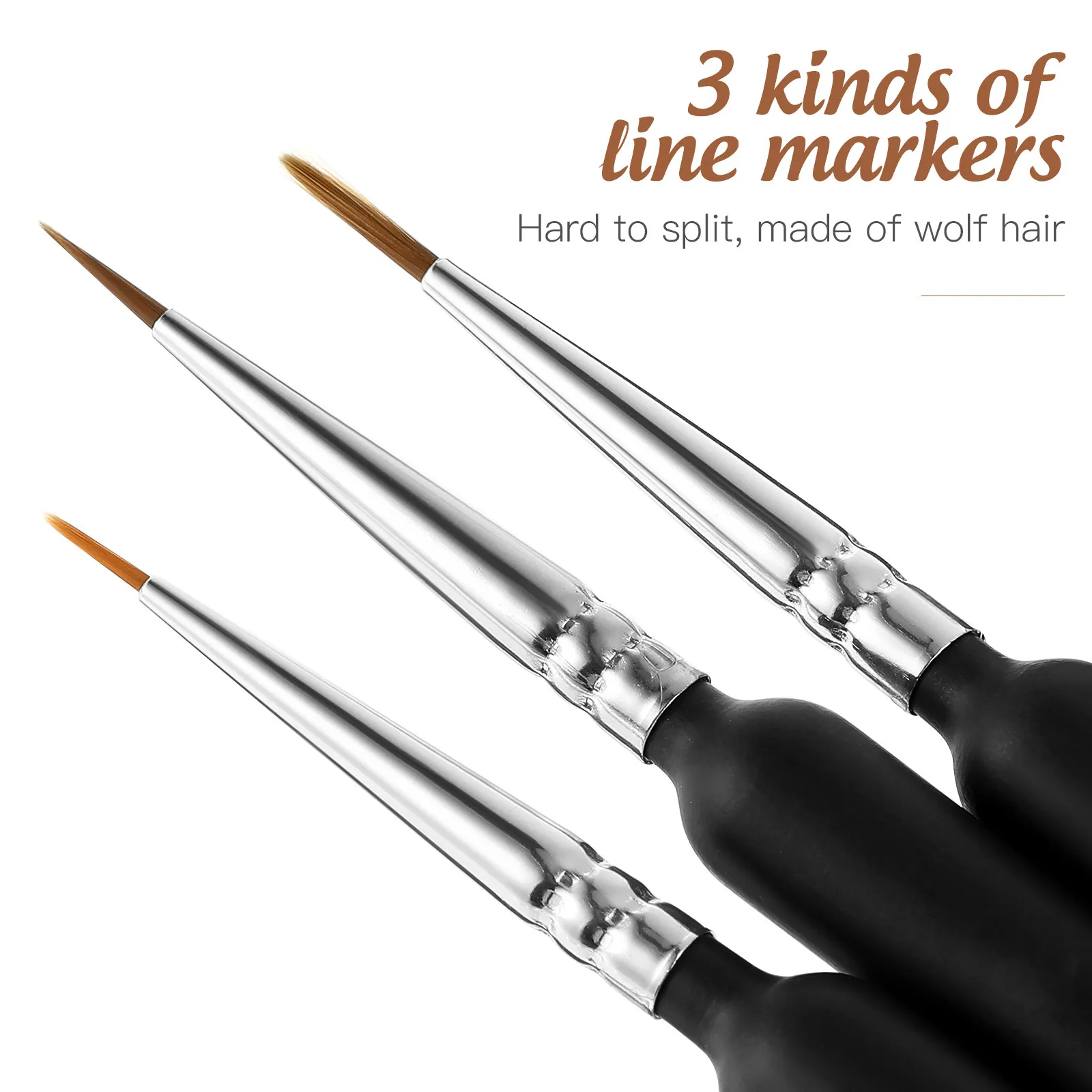 5Pcs Acrylic Art Paint Brush Set For For Painting Miniatures Christmas Nail Art Fine Detail Assorted Thicknesses