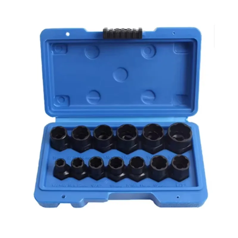 

SXLL Steel Impact Damaged Bolt Nut Remover Sleeve Tool Set Removal Torsion Sleeve Wrench Slide Screw Remover Housing OEM/ODM