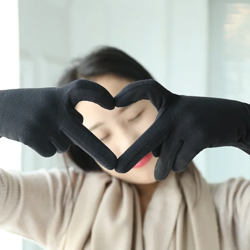 グレースファッション女性手袋女性冬レトロタッチスクリーン暖かい防風サイクリング運転フルフィンガーグローブミトン