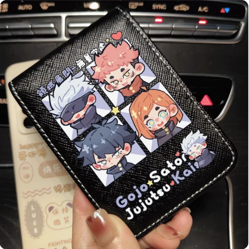 Anime Jujutsu Kaisen Satoru Gojo Fashion Wallets PU Purse Card Holder Money Bag Gift 339 Cosplay