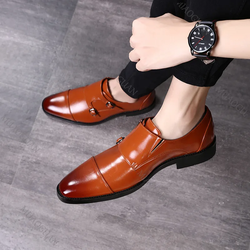 

Fashion Formal Office Men Dress Shoes New Classic Designer Oxfords Footwear For Wedding Party Business Flat Shoes Men's Loafers