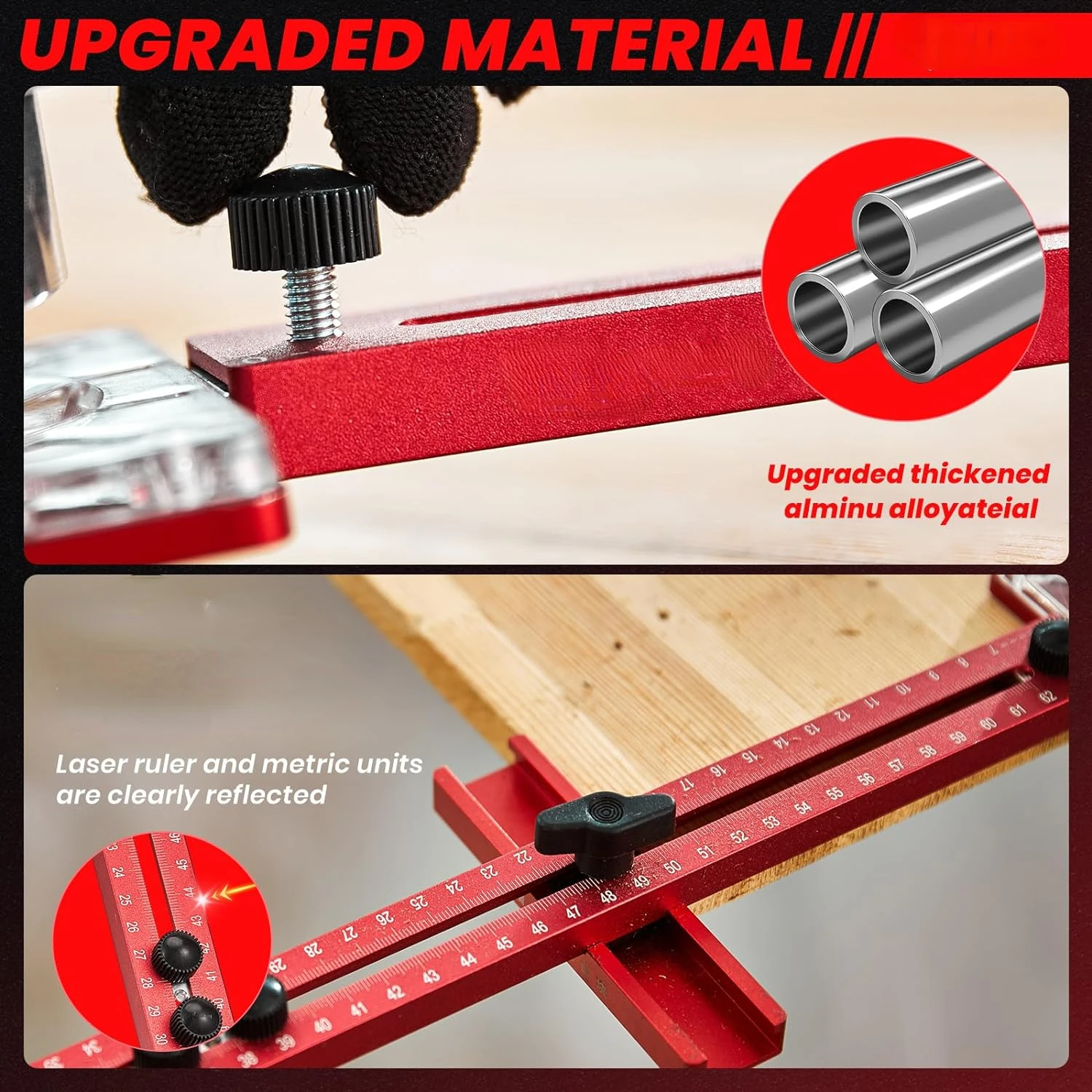 Staffa per scanalatura di fresatura per router centrale automatico 4 in 1 affidabile, durevole, migliorata, ad alta precisione, per la lavorazione del legno - Migliorata