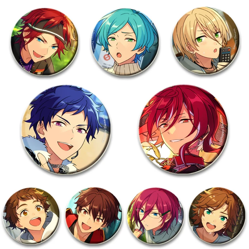 

Ensemble Stars Idol Creative Brooches Figures Isara Mao Sakuma Rei Tsukinaga Pins Backpack Clothes Decoration Fashion Jewelry