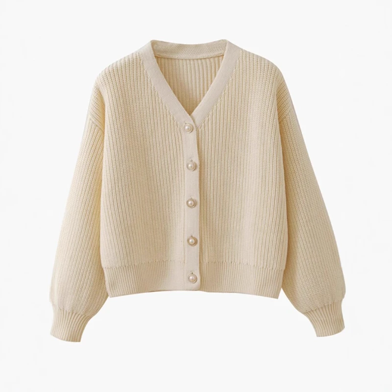 

Весенне-осенний пуловер с v-образным вырезом, жилет в стиле ретро, вязаный кардиган, свободный жилет с длинными рукавами, свитер