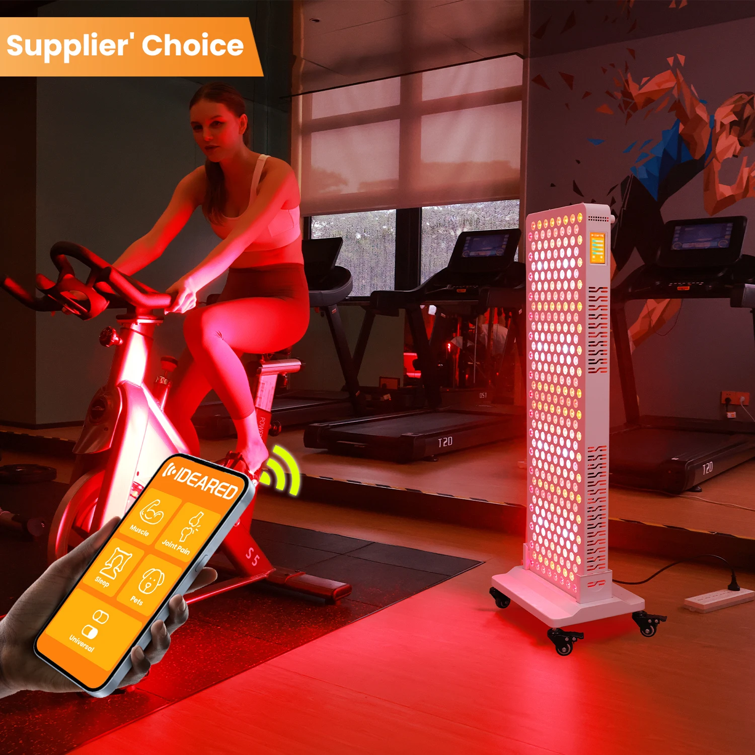 

Nir+Red Light Combo Therapy Panel 9 Wavelengths Red Light Panel with Lay stand Infrared Red Light Therapy RLpro300MAX and base