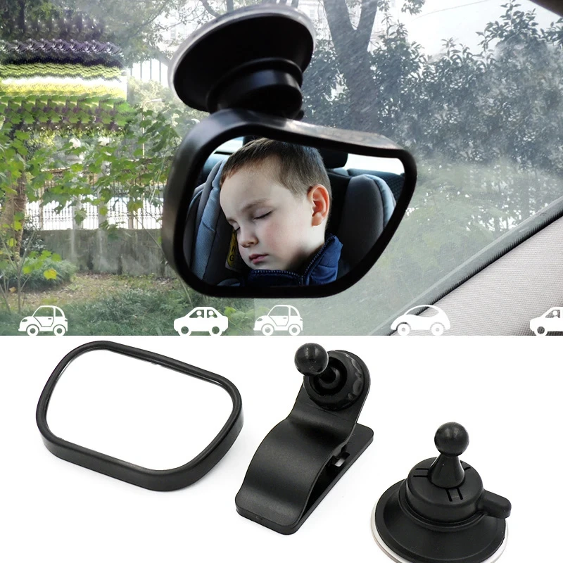 2 in 1 Car Mini Safety View Back Seat Mirror Baby Car Mirror Children Facing Rear Ward Infant Care Square Safety Kids Monitor