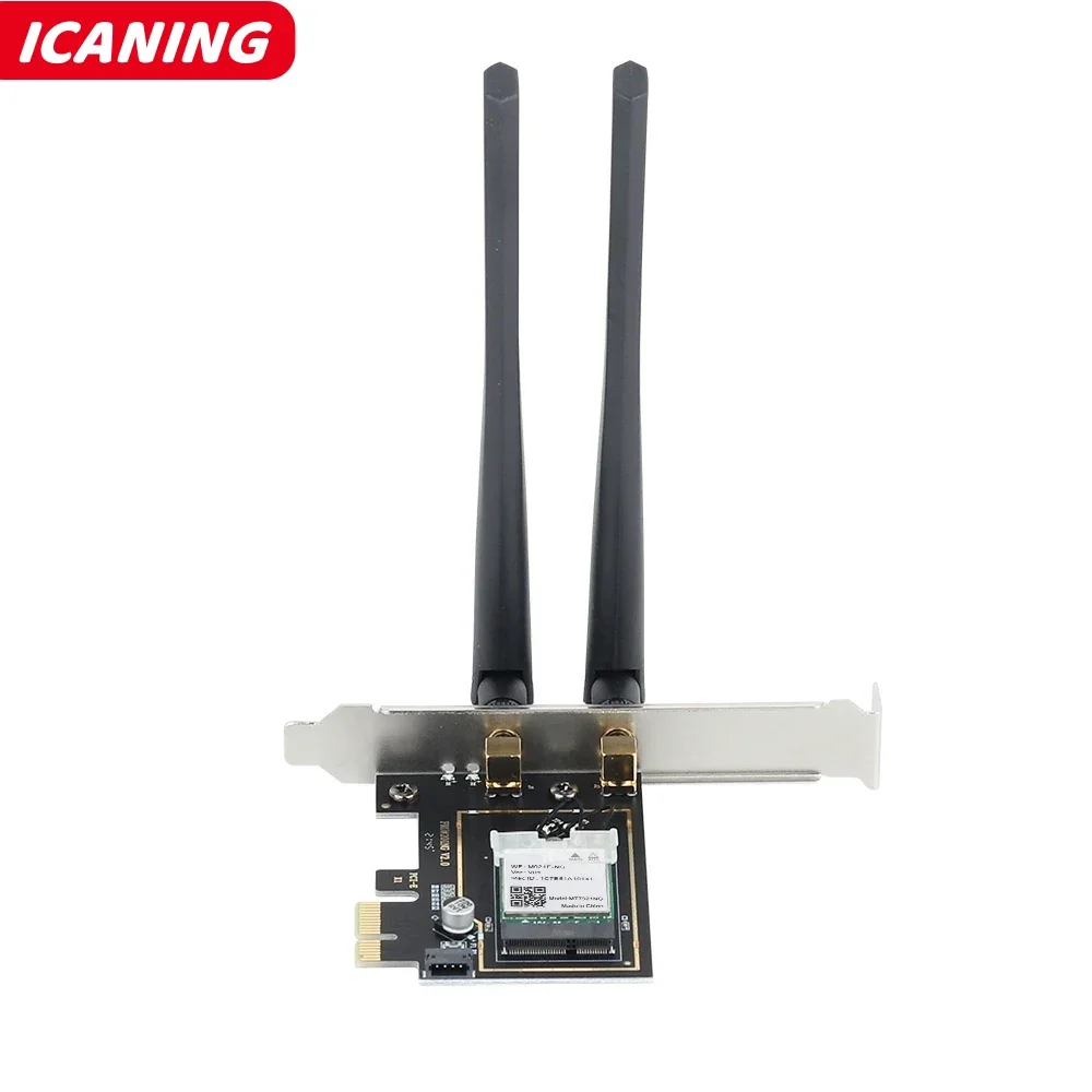 1800Mbps WiFi 6 PCIe Adapter AX1800 Wireless Desktop PCIe Adapter BT5.2 802.11 AX Dual Band 2.4G/5G WiFi Card For Win10/11