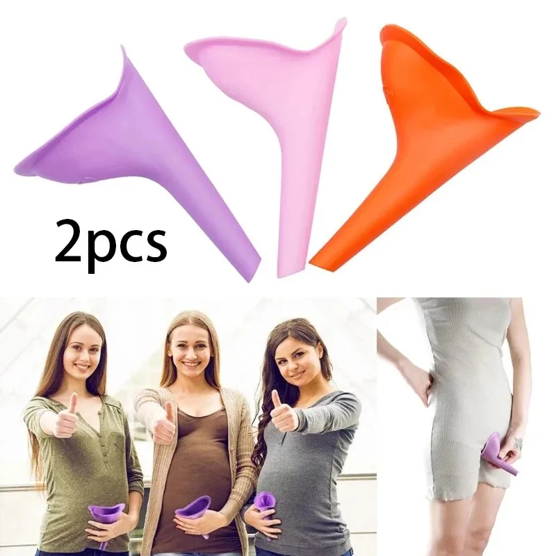 Female Urination Device, Reusable Silicone Female Urinals Portable, Urine Cups for Women Standing Pee, for Outdoor, Campin