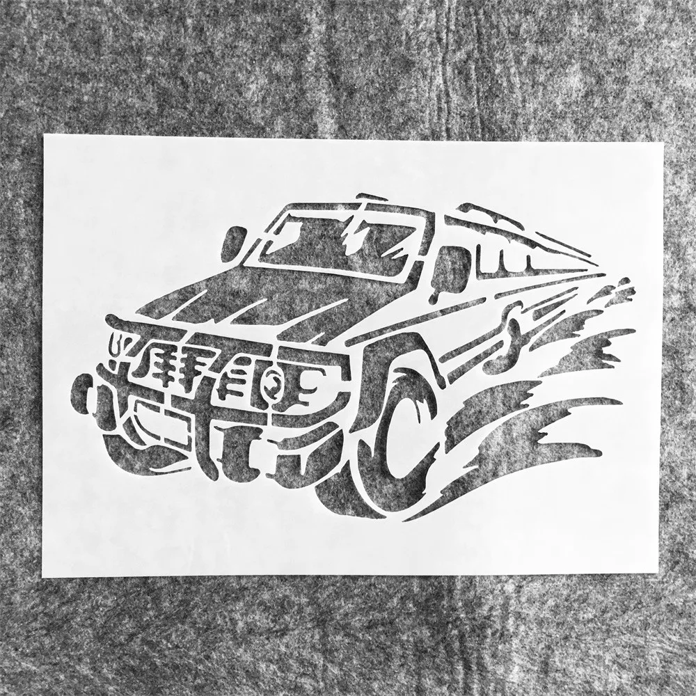 

A4 29cm SUV Car DIY Layering Stencils Wall Painting Scrapbook Coloring Embossing Album Decorative Template