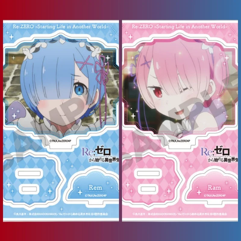 Re:ZERO ANIME 15CM Acrylic Stand Model Figure Cosplay Plate Holder Topper Birthday Fans Christmas Gift keychain