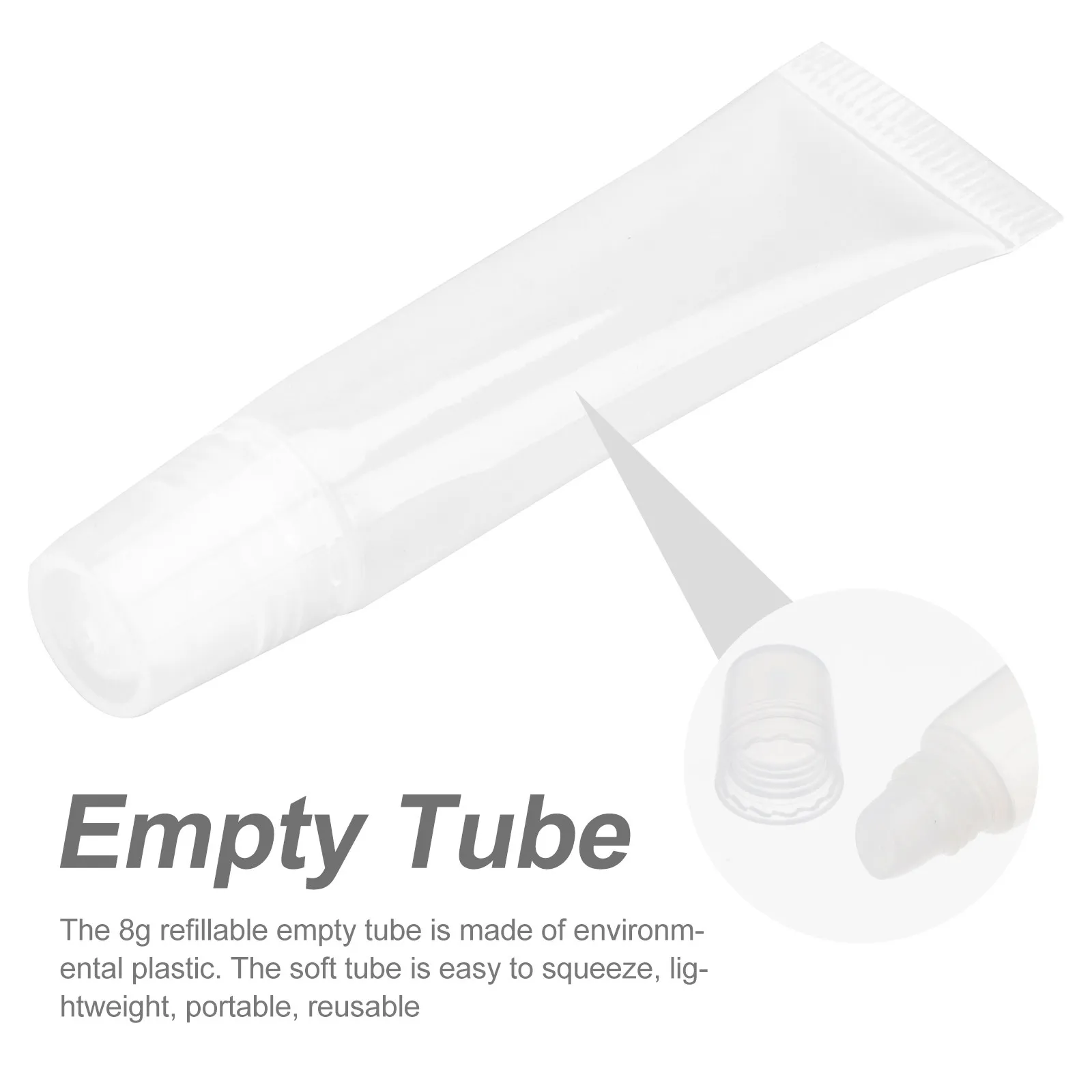 40Pcs Refillable Empty Lip Balm Tubes Eco-Friendly Soft Leak-Proof Containers for DIY Lip Gloss Shampoo Lotion view 3