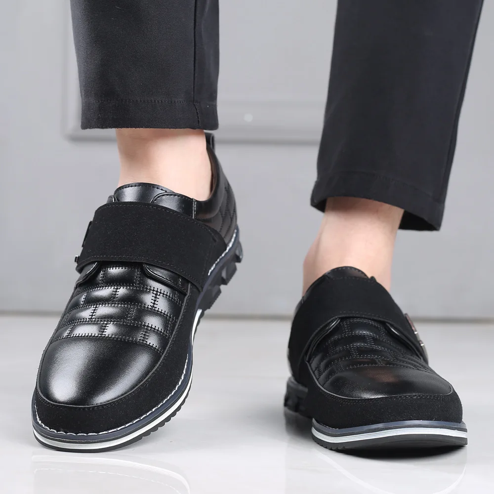 Leather Casual Shoes for Men Fashion Men Loafers Office Comfortable Slip on Men Shoes Business Big Size Working Footwear Tênis