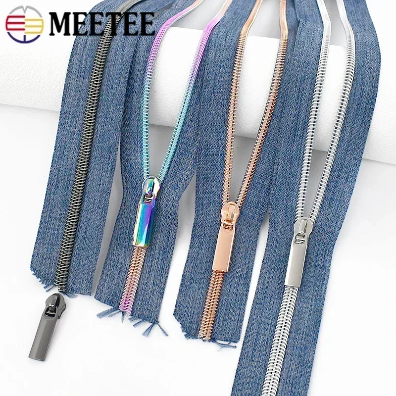 2/3/5M 5# Nylon Zipper Tape with Zip Puller Slider For Sewing Bag Garment Coil Zippers Closure Zips Repair Kit Accessories